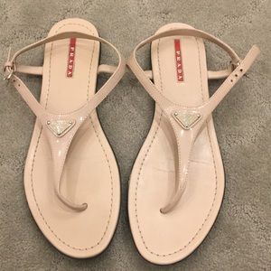 Prada blush colored sandals size 40